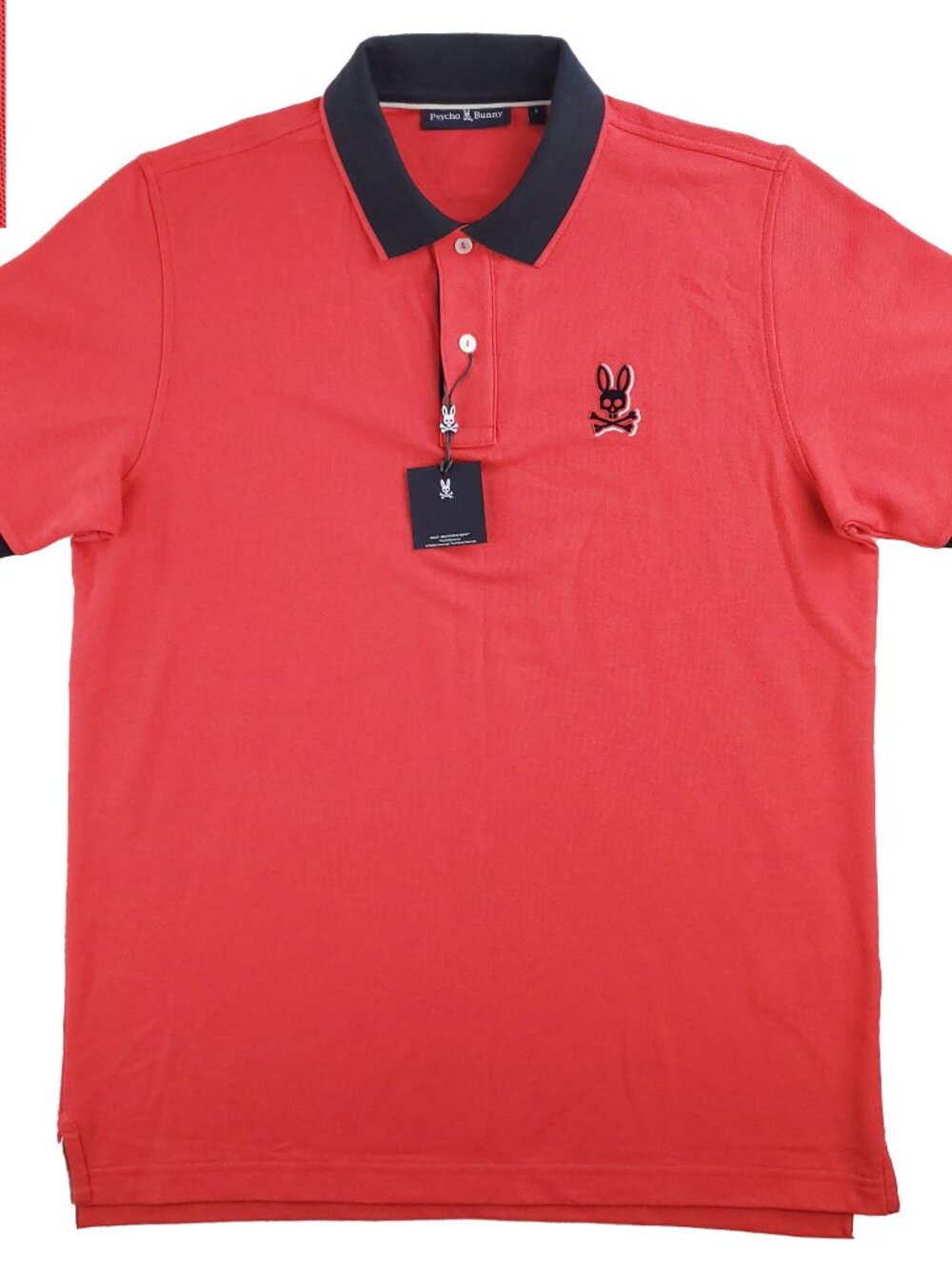 Psycho Bunny Polo Shirt Kayden Pima Cotton Logo Pique Knit Men "5" (Medium) NWT